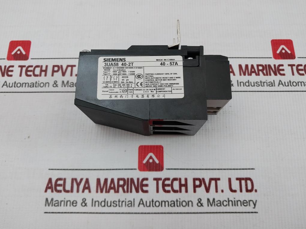 3Ua58 40-2T Siemens 690V Thermal Delayed Overload Relay