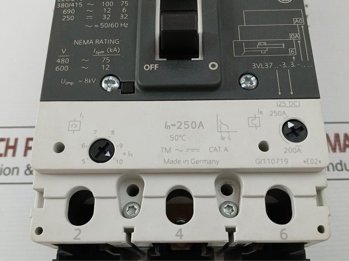 3VL3725-3DC36-0AA0-3-Pole-Circuit-Breaker-50-60hz-250a-50-C-Siemens-210040-14