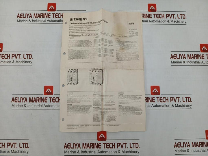 3Vf3211-2Bu41-1Ga0 Siemens Uimp-8Kv Three And Four-pole Circuit-breaker