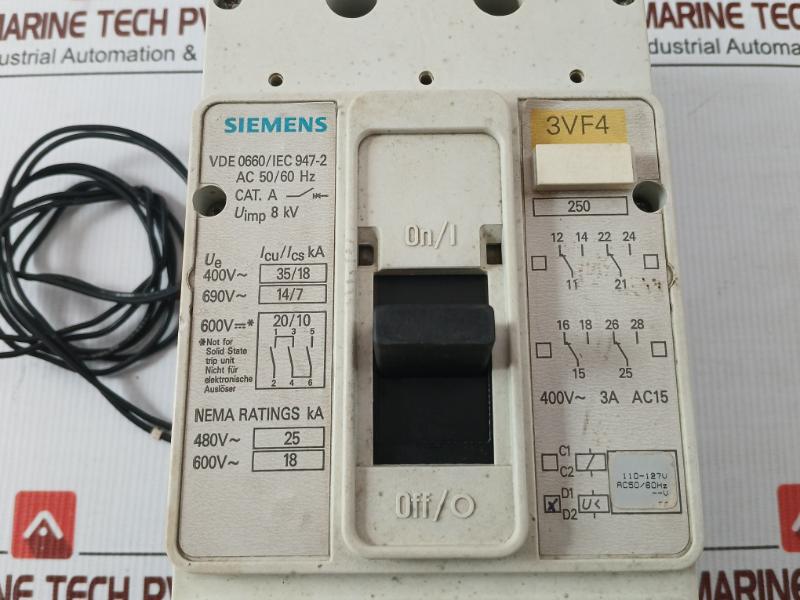 3Vf4211-1Bf47-1Ga0 Siemens Ac 50/60Hz 125A-100A Circuit-breaker