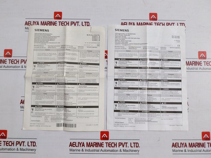 3Vl4740-3Se36-0Aa0 Siemens Molded Case Circuit Breaker 50/60 Hz