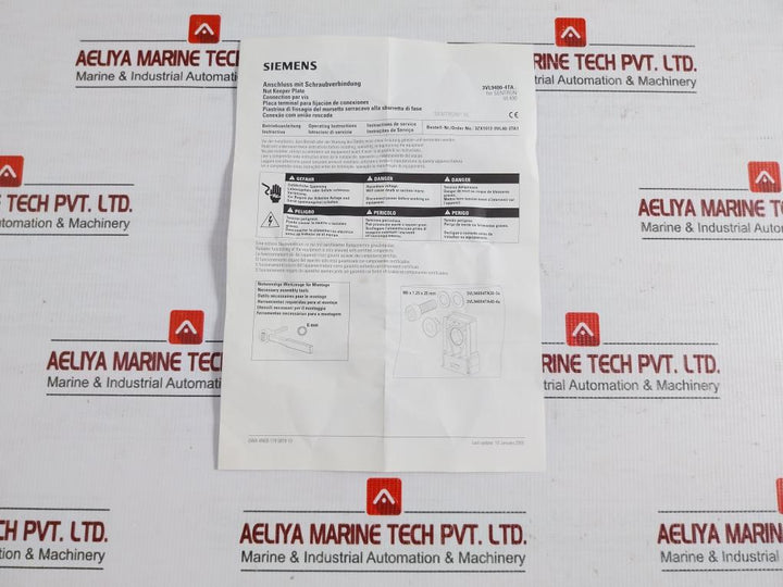 3Vl4740-3Se36-0Aa0 Siemens Molded Case Circuit Breaker 50/60 Hz