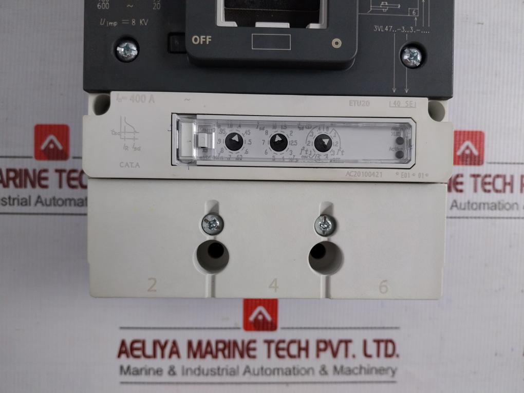 3Vl4740-3Se36-0Aa0 Siemens Molded Case Circuit Breaker 50/60 Hz