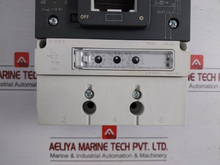 3Vl4740-3Se36-0Aa0 Siemens Molded Case Circuit Breaker 50/60 Hz