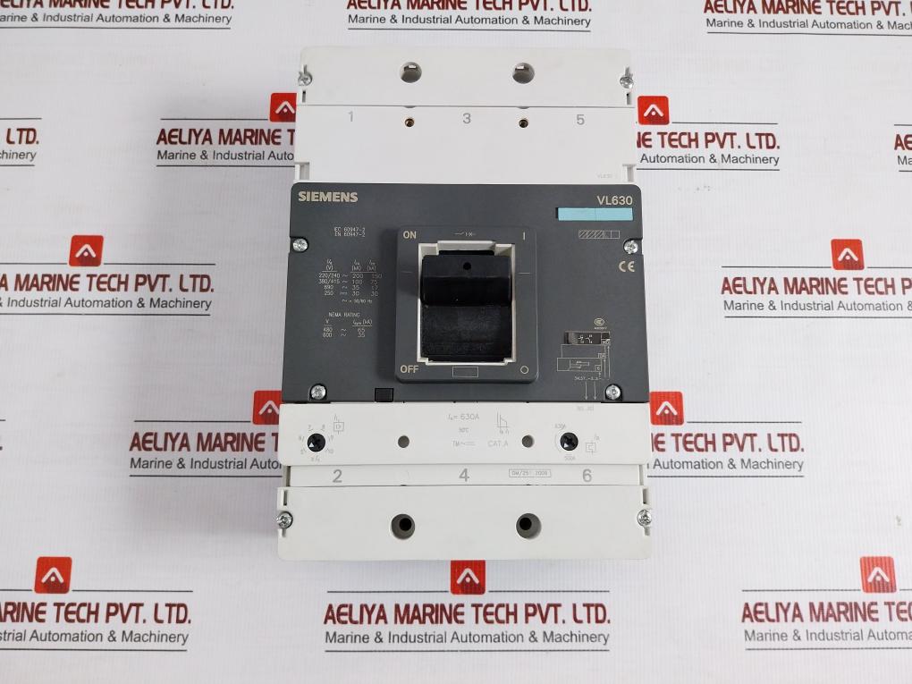 3Vl5763-3Aa36-0Aa0 Circuit Breaker 500-630A Siemens