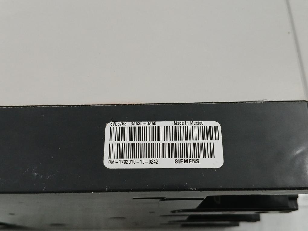 3Vl5763-3Dc36-0Ae1 Molded Case Circuit Breaker 50˚C 100Ka/415V~ Siemens