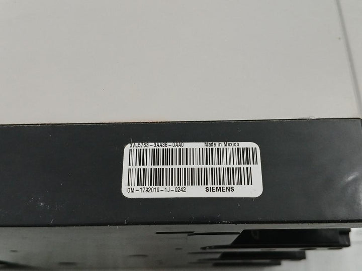 3Vl5763-3Dc36-0Ae1 Molded Case Circuit Breaker 50˚C 100Ka/415V~ Siemens