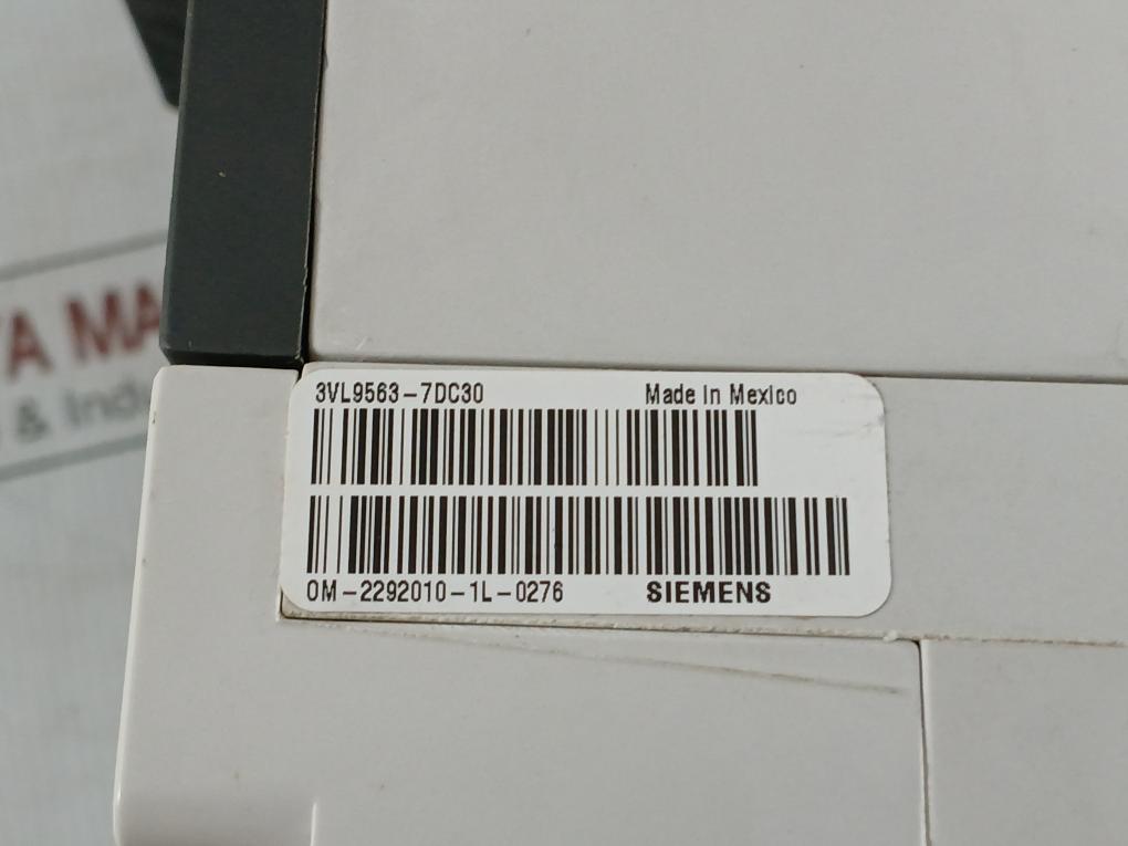 3Vl5763-3Dc36-0Ae1 Molded Case Circuit Breaker 50˚C 100Ka/415V~ Siemens