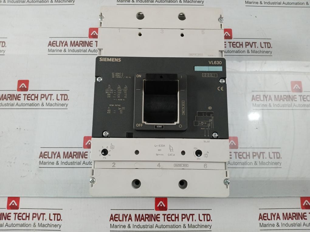 3Vl5763-3Dc36-0Ae1 Molded Case Circuit Breaker 50˚C 100Ka/415V~ Siemens