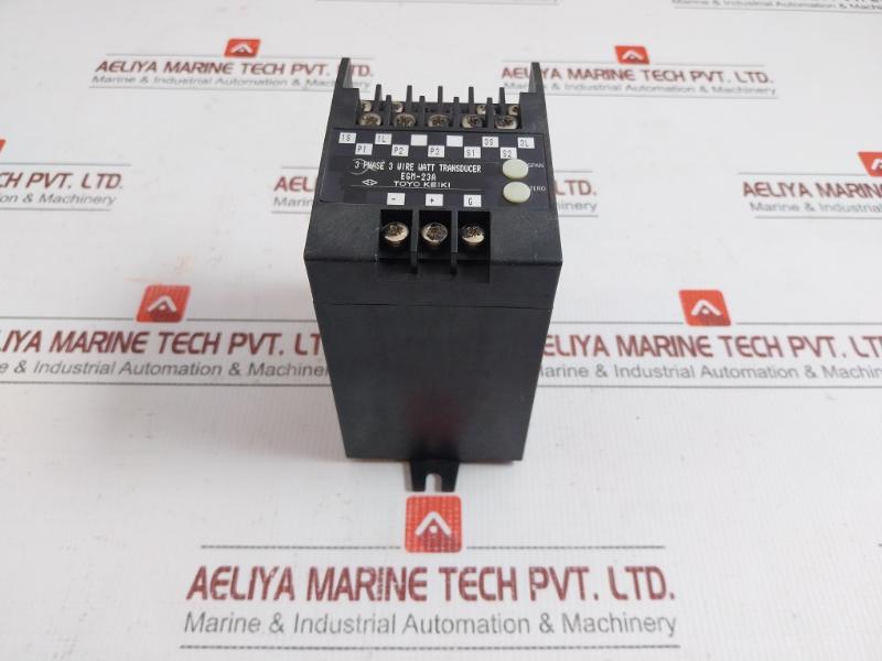 3 Wire Watt Transducer Load- 0-550 Ohm Toyo Keiki Egm-23A 3P
