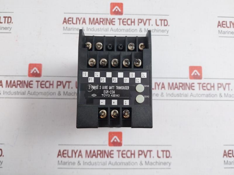 3 Wire Watt Transducer Load- 0-550 Ohm Toyo Keiki Egm-23A 3P