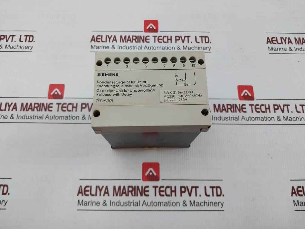 3Wx 31 56-3Jj00 Capacitor Unit For Undervoltage Release With Delay Siemens