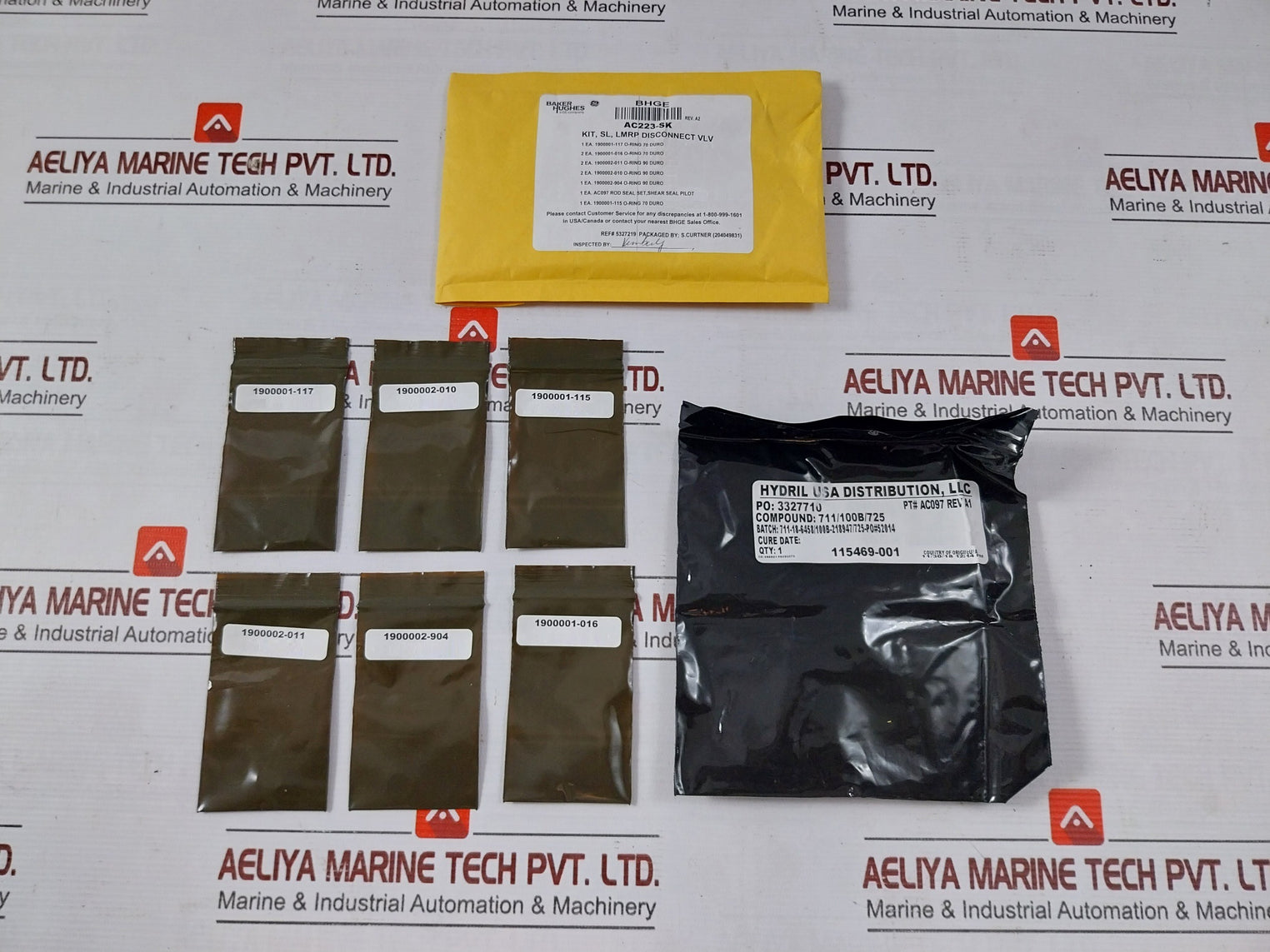 Hydril Ac223-rk Rod Seal Set Shear Seal Pilot Kit O-ring 70 Duro Rev- A1