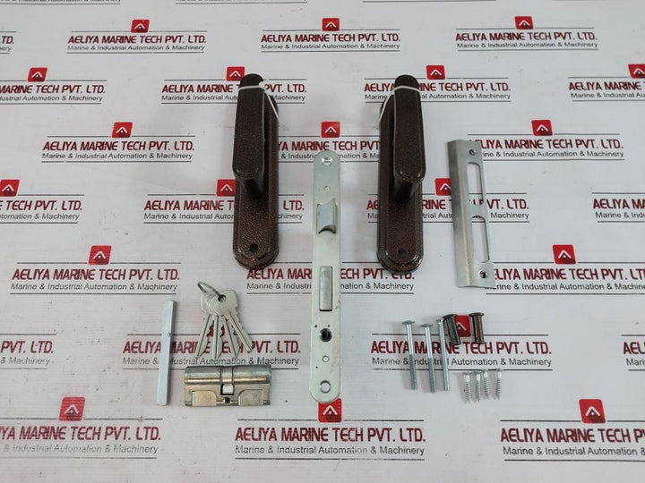 Зенит 3B4-3.03 Mortise Cylinder Lock With Latch & Bronze Handle Set