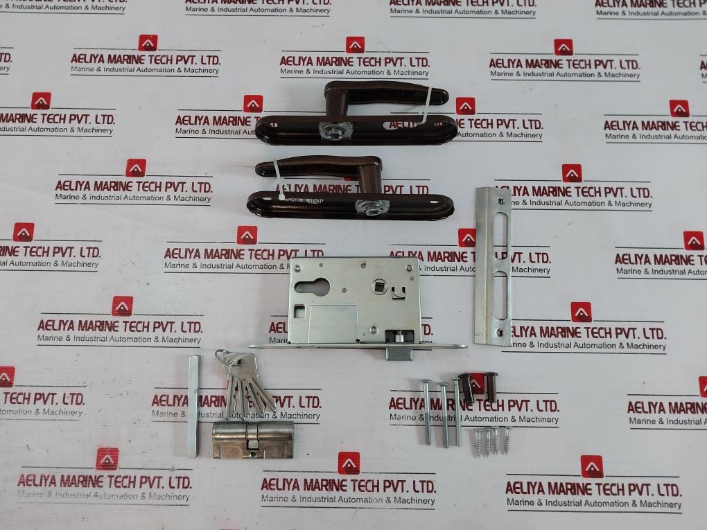 Зенит 3B4-3.03 Mortise Cylinder Lock With Latch & Bronze Handle Set