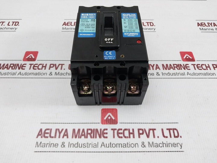 3p-Molded-Case-Circuit-Breaker-Ac440v-40a-By-Hyundai-Hbs-103c-3