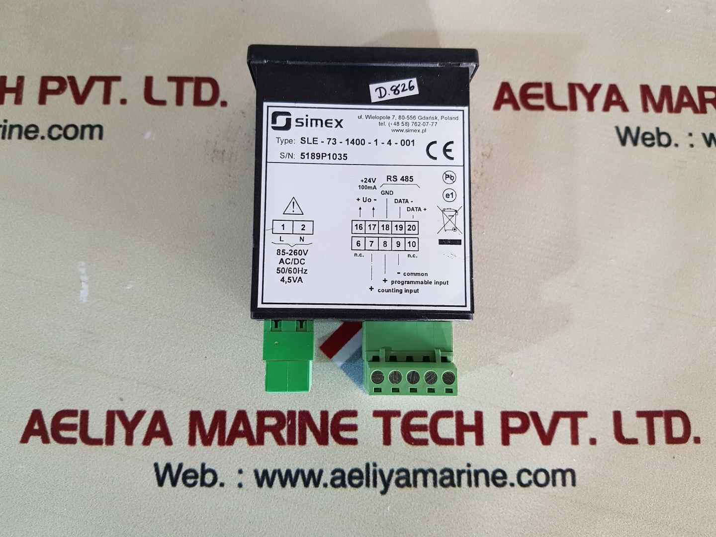 SIMEX SLE-73-1400-1-4-001 Pulse Counter