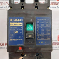Mitsubishi Electric Nf100-sh No-fuse Breaker 60Amp 3-pole 660V