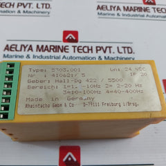 Rheintacho 5303.001 Speed Relay 24 Vdc 1.5-10Hz