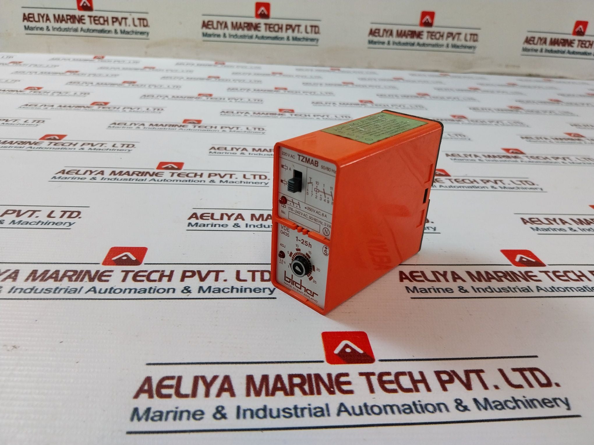 Bircher Tzmab Time Delay Relay 6A 250Vac 50/60Hz