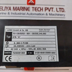 Jumo 701130/0253-001-08/205,245,062 Temperature Monitor 0-300°C