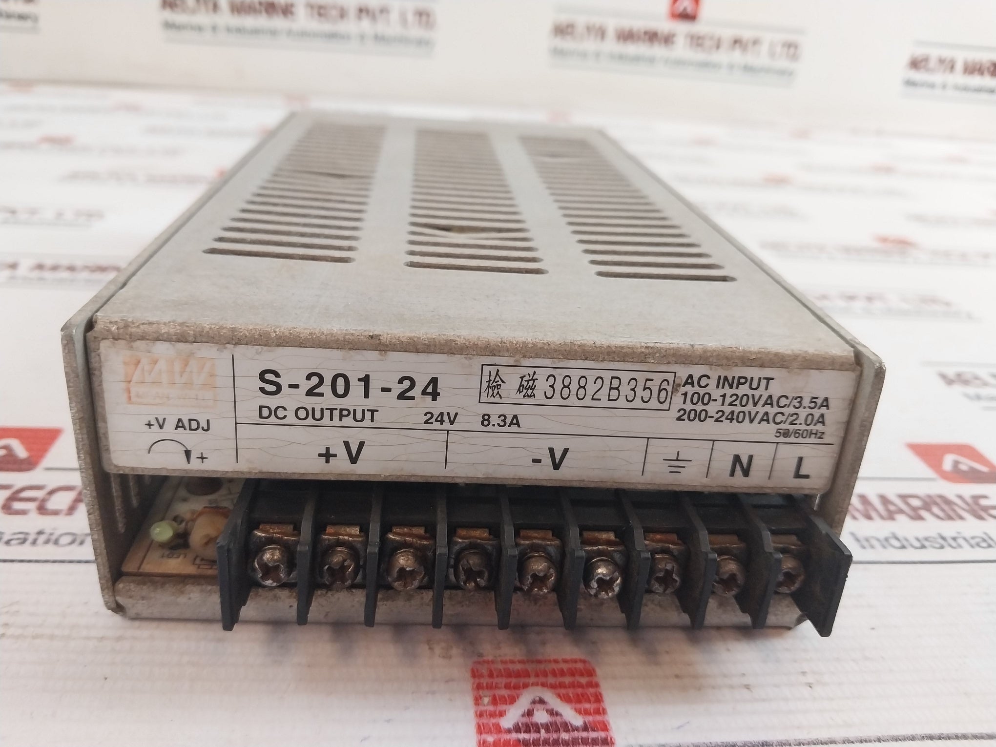 Mean Well S-201-24 Power Supply 200-240Vac 50/60Hz