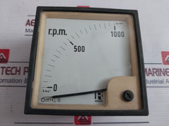 Rishabh 0-1000 R.P.M. Analogue Panel Meter 4-20 Ma
