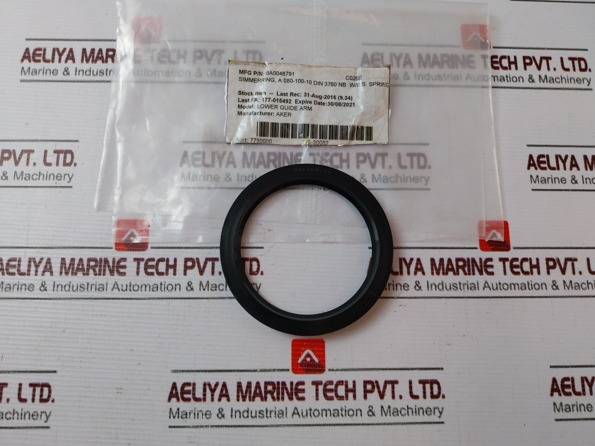 Aker 80X100X10 DIN 3760 Rotary Shaft Seal BA0046791