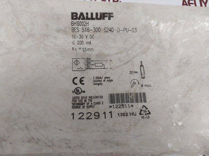 Balluff Bhs002H Pressure-rated Inductive Sensor
