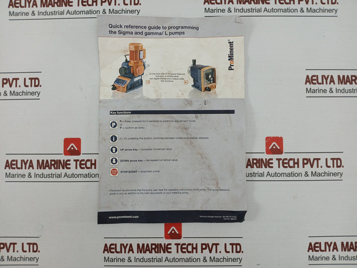 GALA1000PPE200UD014100 PROMINENT Process Control Metering Pump