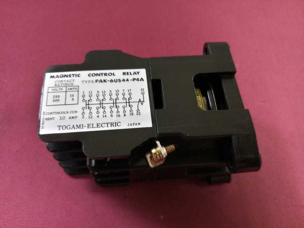Togami pak-6us44-p4b magnetic control   relay 5-7amp