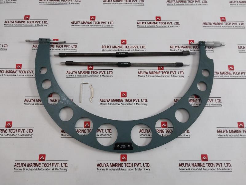 400-500 X 0.01 Mm Outside Micrometer With Adjustable Anvil Set 0.01Mm 475Mm