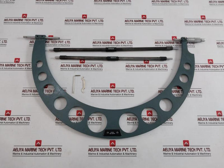 400-500 X 0.01 Mm Outside Micrometer With Adjustable Anvil Set 0.01Mm 475Mm