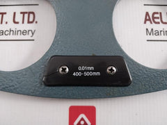 400-500 X 0.01 Mm Outside Micrometer With Adjustable Anvil Set 0.01Mm 475Mm