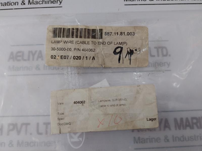 Lot of 3X 404062 Lamp Wire Cable to End of Lamp 30-5000-00