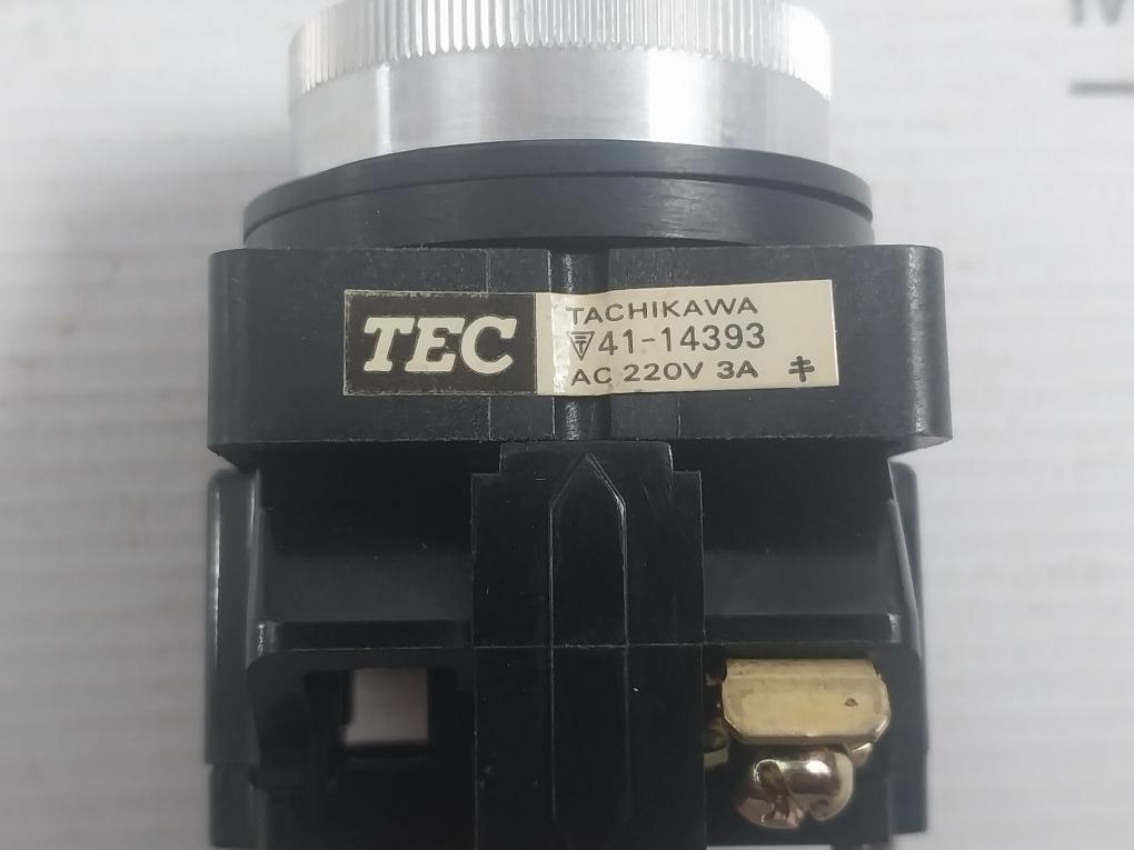41-14393 Red Push Button 600Vac Tec Tachikawa 250Vdc
