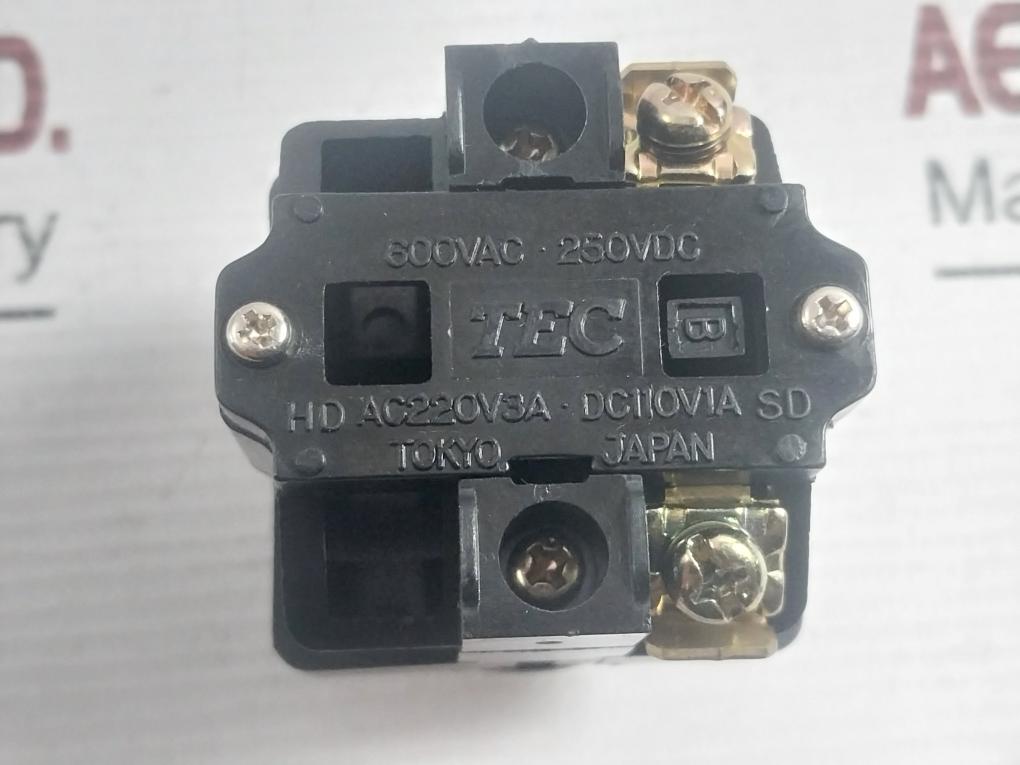 41-14393 Red Push Button 600Vac Tec Tachikawa 250Vdc