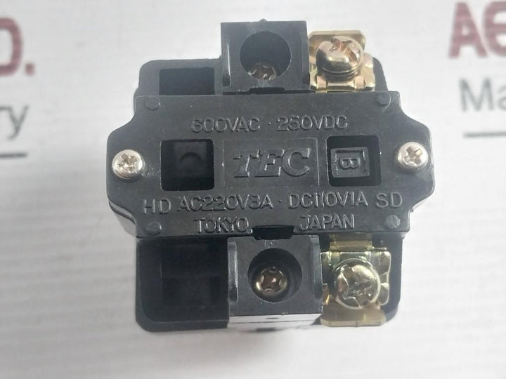 41-14393 Red Push Button 600Vac Tec Tachikawa 250Vdc