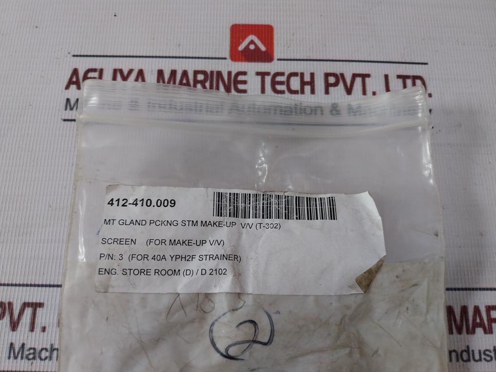 412-410.009 Cylindrical Strainer For Mt Gland Packing Steam Make-up Valve