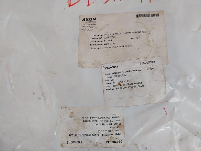 41435-02-01 Handwheel For Choke Manifold 3-1/16” 10m