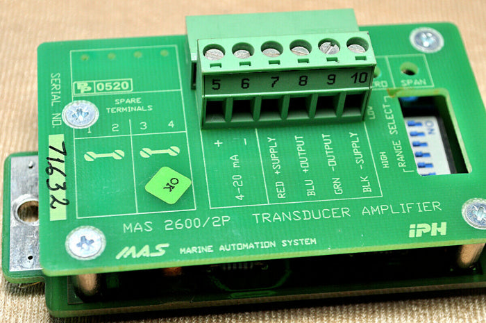 Iph mas 2600/2p transducer amplifier 