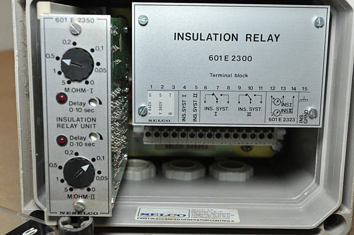 Selco 601e2300 insulation relay terminal block