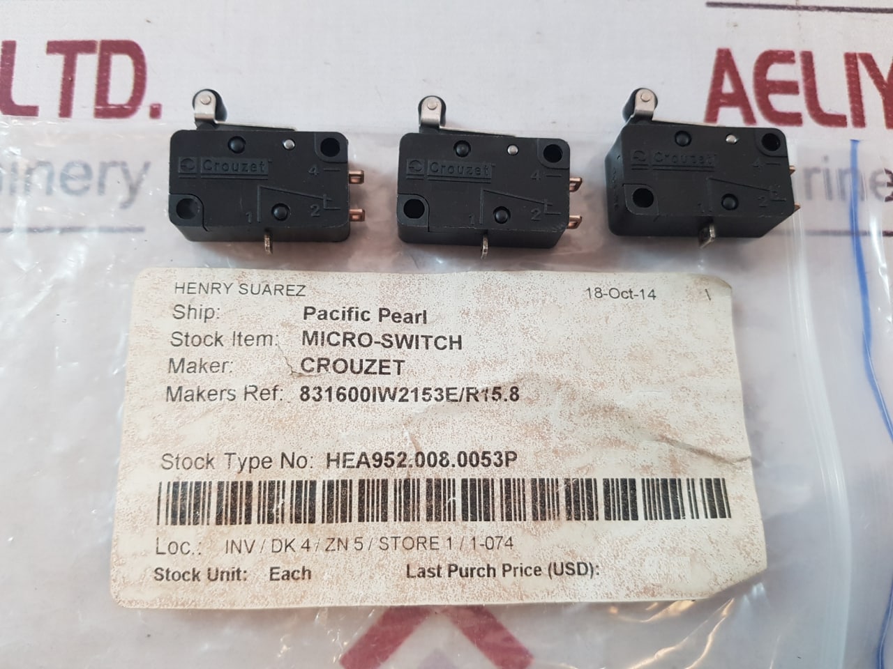 Crouzet 83 160 0 Micro-switch 16(4)A 250V 831600Iw2153E/R15.8