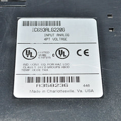 Ge fanuc ic693alg220g analog voltage input module