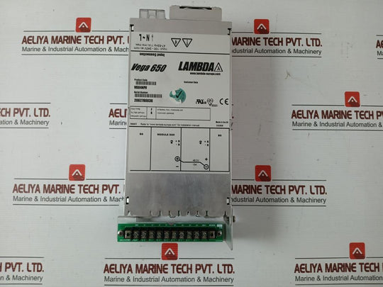 47-63Hz 11A Rms Max Power Supply Input: 100-240V Ac Nom Brand Lambda V604Nfv