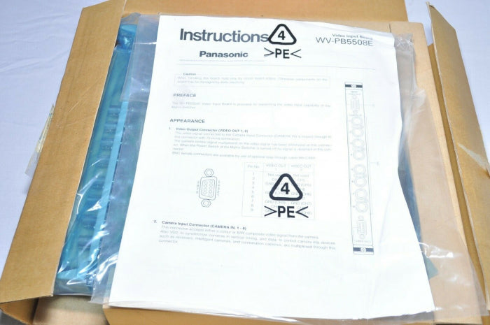 Panasonic  wv-pb5504ae video output board