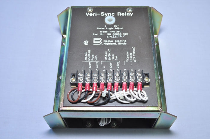 Basler Electric Prs 250 Veri-sync Relay 9088800102 Phase Angle Adjust