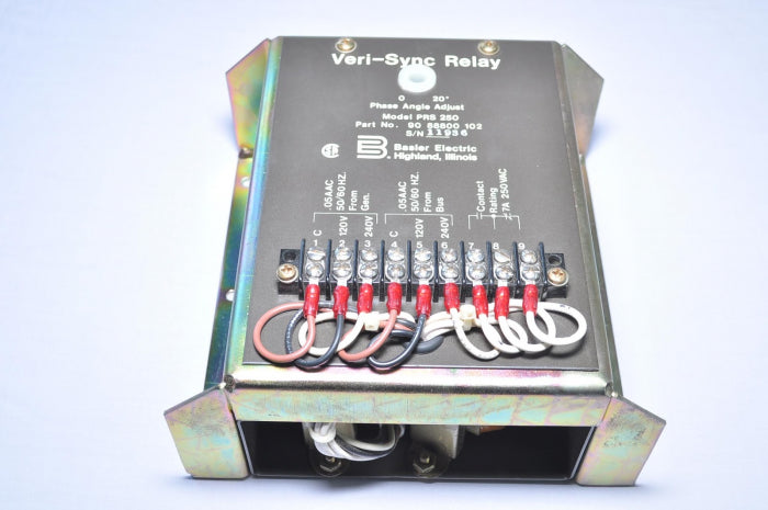 Basler Electric Prs 250 Veri-sync Relay 9088800102 Phase Angle Adjust