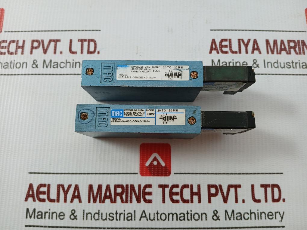 48B-ama-000-gdk0-1Kj= Pneumatic Solenoid Valve 12Vdc 20-120Psi Mac