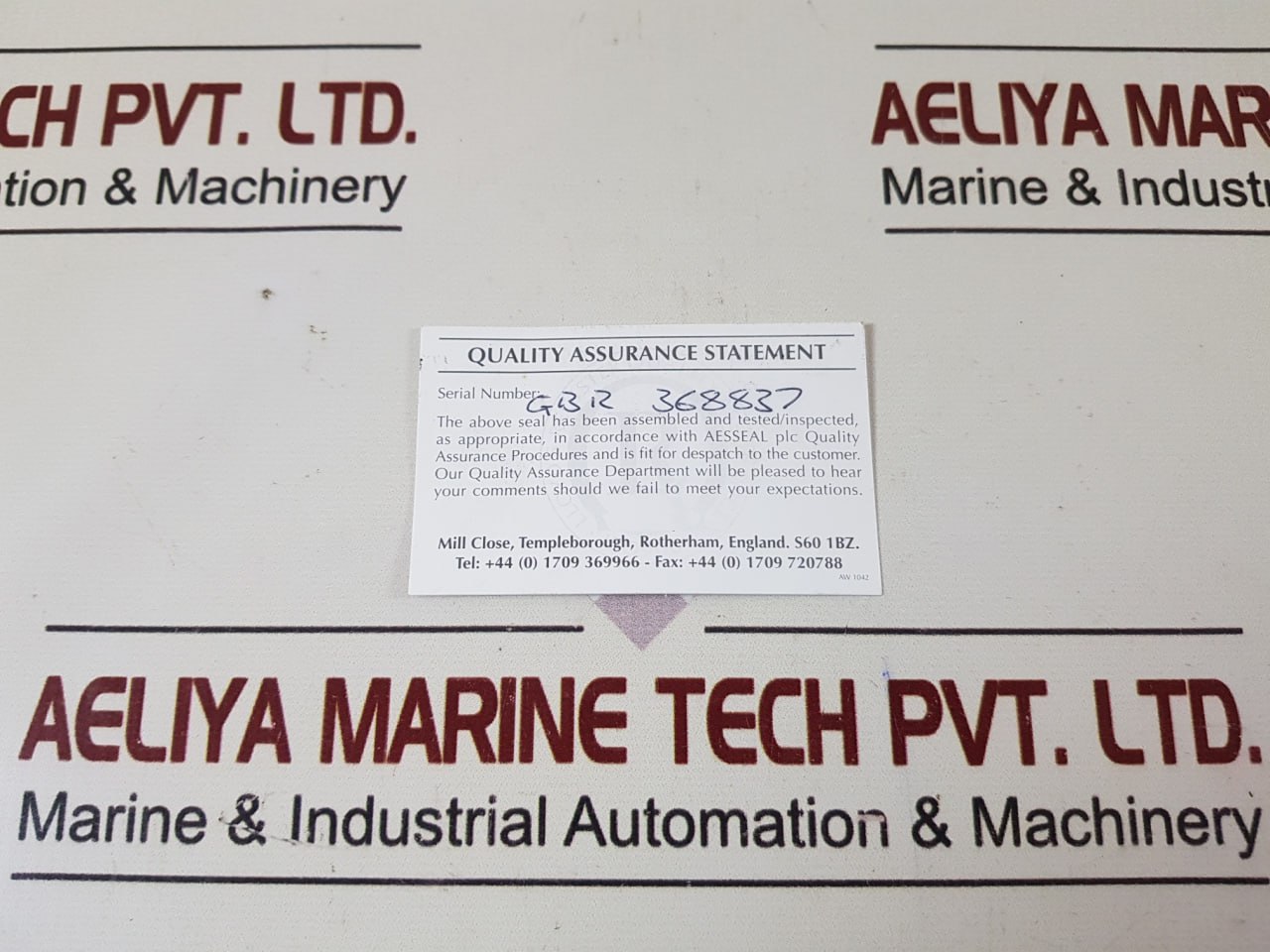 4Aszc0028V01 Single Stationary Seal